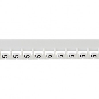 Маркер LEGRAND Memocab ширина 2,3 мм чёрная маркировка на белом фоне цифра 5