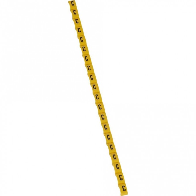 Маркер LEGRAND Duplix чёрная маркировка на желтом фоне заглавная буква C 038412