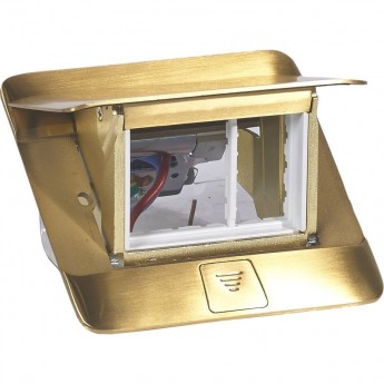 Выдвижной розеточный блок LEGRAND неукомплектованный IP 40 3 модуля латунь