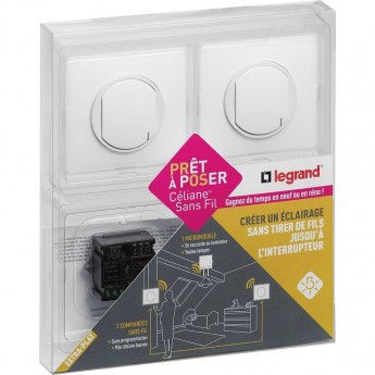 Комплект LEGRAND Celiane для создания схемы радио управления освещением с двух мест белый