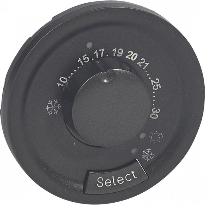 Лицевая панель LEGRAND Celiane комнатный термостат Кат. № 0 674 00 графит 067980