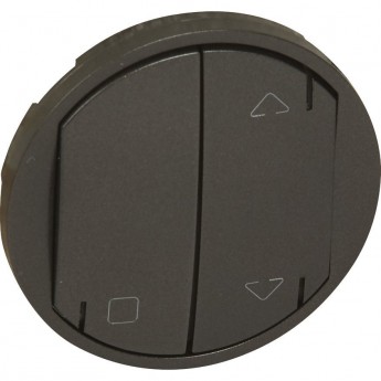 Лицевая панель LEGRAND MyHome Zigbee радиоуправляющего устройства жалюзи графит Лицевая панель LEGRAND MyHome Zigbee радиоуправляющего устройства жалюзи графит