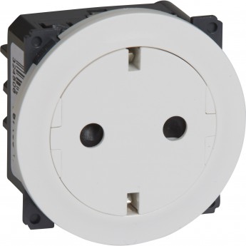 Розетка LEGRAND 2К+З с плоской лицевой панелью немецкий стандарт безвинтовые зажимы Программа Celiane белый Розетка LEGRAND 2К+З с плоской лицевой панелью немецкий стандарт безвинтовые зажимы Программа Celiane белый