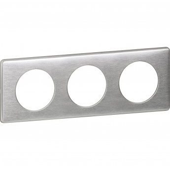 Рамка LEGRAND Celiane металлик 3 поста алюминий