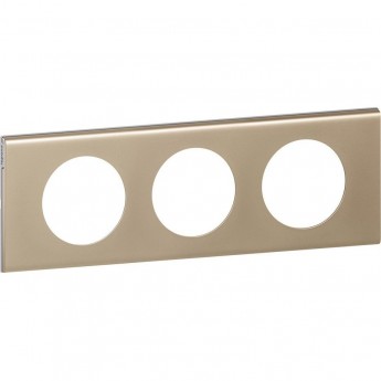 Рамка LEGRAND Celiane 3 поста никель велюр Рамка LEGRAND Celiane 3 поста никель велюр
