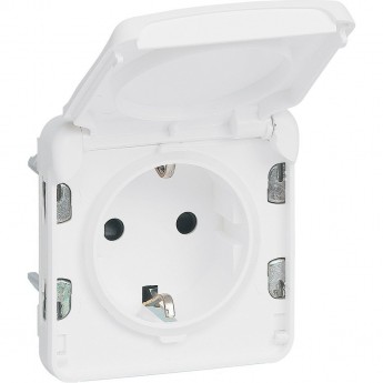 Розетка LEGRAND антибакт. покрытие Программа Plexo немецкий стандарт 2К+З 16 A 250 В модульный белый Розетка LEGRAND антибакт. покрытие Программа Plexo немецкий стандарт 2К+З 16 A 250 В модульный белый