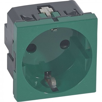 Розетка LEGRAND 2К+3 Программа Mosaic немецкий стандарт 2 модуля зеленая Розетка LEGRAND 2К+3 Программа Mosaic немецкий стандарт 2 модуля зеленая