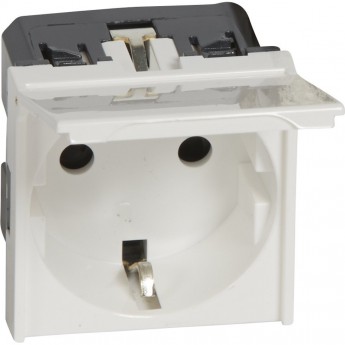 Розетка LEGRAND с крышкой 2К+З с автоматическими клеммами Программа Mosaic 2 модуля антибактериальная белый Розетка LEGRAND с крышкой 2К+З с автоматическими клеммами Программа Mosaic 2 модуля антибактериальная белый