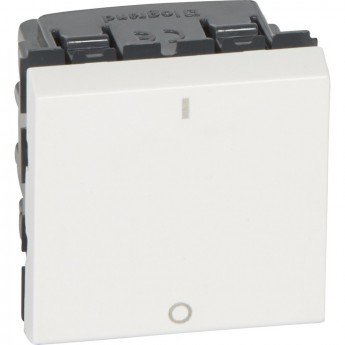 Выключатель LEGRAND Mosaic двухполюсный 2 модуля 16 AX белый