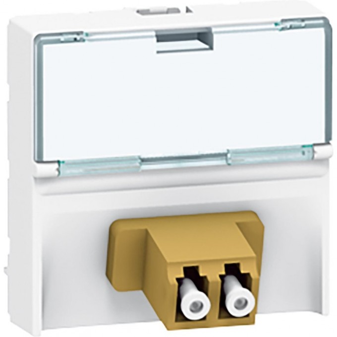 Волоконно-оптическая розетка LEGRAND Mosaic 2 x LС соединение 'push-pull" 2 модуля белый 078618