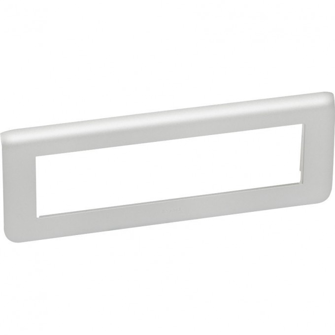 Рамка LEGRAND пластиковая Mosaic 8 модулей Алюминий 079318
