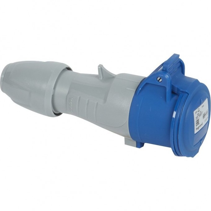 Розетка LEGRAND мобильная 16А 2К+З 230 В IP 44 серый 090105