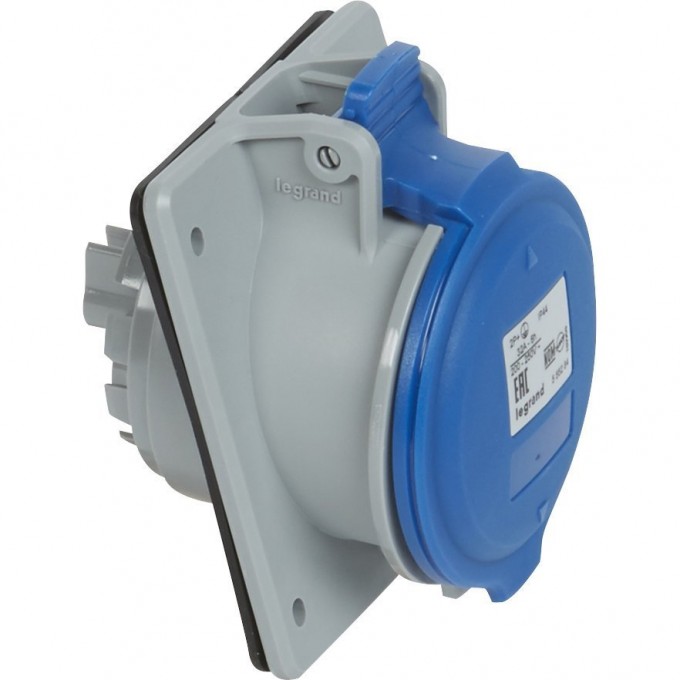 Розетка LEGRAND встраиваемая 32А 2К+З 230 В IP 44 серый 090169