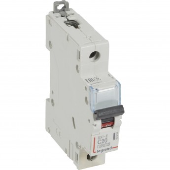 Автоматический выключатель LEGRAND DX³-E 6000 6 кА тип C 1П 230/400 В 20А 1 модуль белый