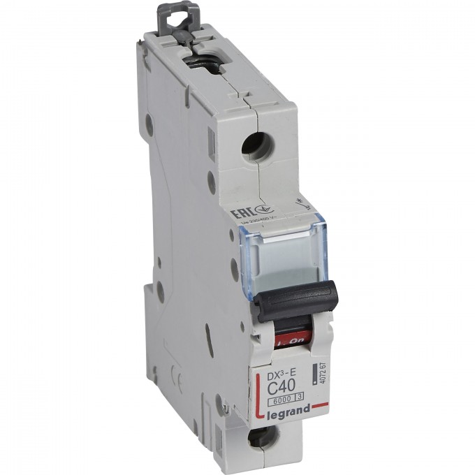 Автоматический выключатель LEGRAND DX³-E 6000 6 кА тип C 1П 230/400 В 40А 1 модуль белый 407267