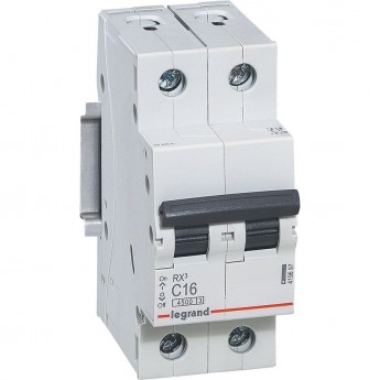 Автоматический выключатель LEGRAND RX3 4,5кА 10А 2П тип C белый