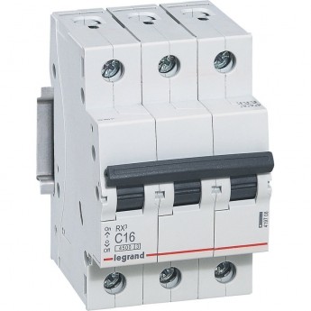 Автоматический выключатель LEGRAND RX3 4,5кА 10А 3П тип C белый