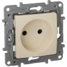 Розетка LEGRAND 2К со шторками немецкий стандарт винтовые зажимы 16 А 250 В Etika слоновая кость 672334