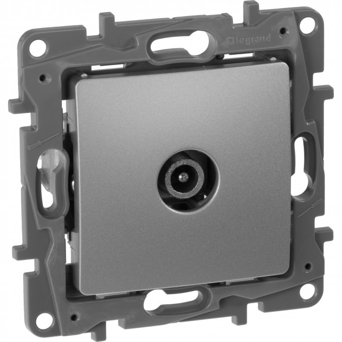 Розетка LEGRAND TV оконечная 5 дБ 5-862 мГц Etika алюминий 672465