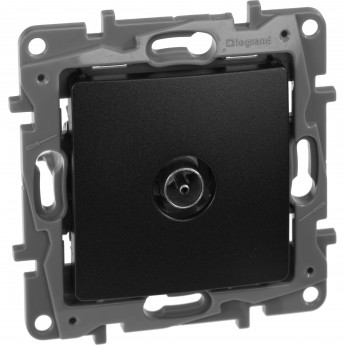 Розетка LEGRAND TV «звезда» 2 дБ 0-2400 мГц Etika антрацит Розетка LEGRAND TV «звезда» 2 дБ 0-2400 мГц Etika антрацит