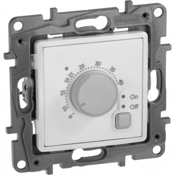 Термостат LEGRAND с внешним датчиком для тёплых полов Etika белый