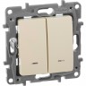 Выключатель LEGRAND Etika двухклавишный с подсветкой 10 A 250 В слоновая кость 672304