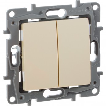 Выключатель/переключатель LEGRAND двухклавишный Etika Plus 10 A 250 В слоновая кость Выключатель/переключатель LEGRAND двухклавишный Etika Plus 10 A 250 В слоновая кость