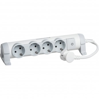 Многорозеточный блок LEGRAND 'Комфорт' 4 x 2К+З с кабелем длиной 1,5 м белый