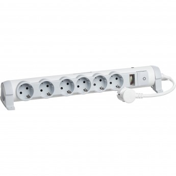 Удлинитель LEGRAND 6x2К+З с молниезащитой белый