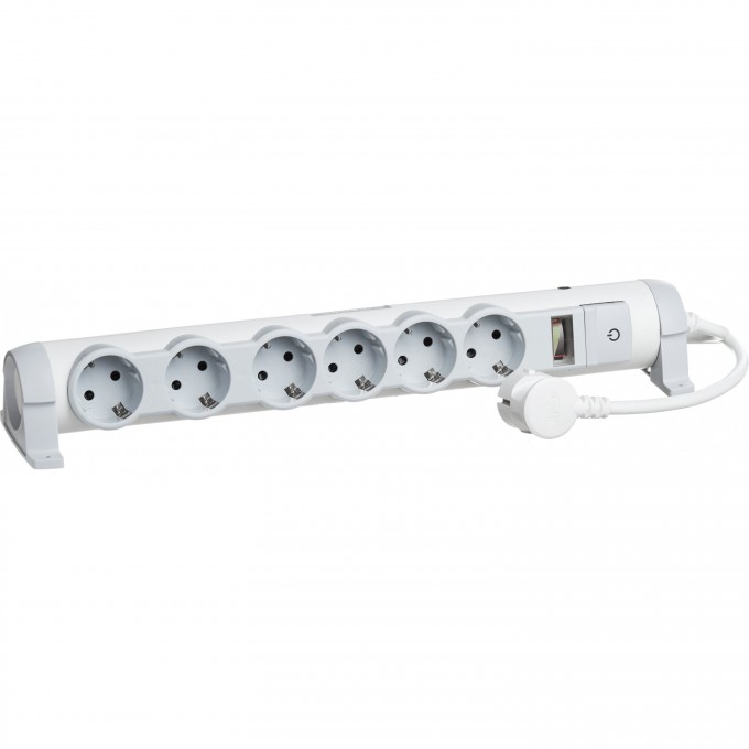 Удлинитель LEGRAND 6x2К+З с молниезащитой белый 694646