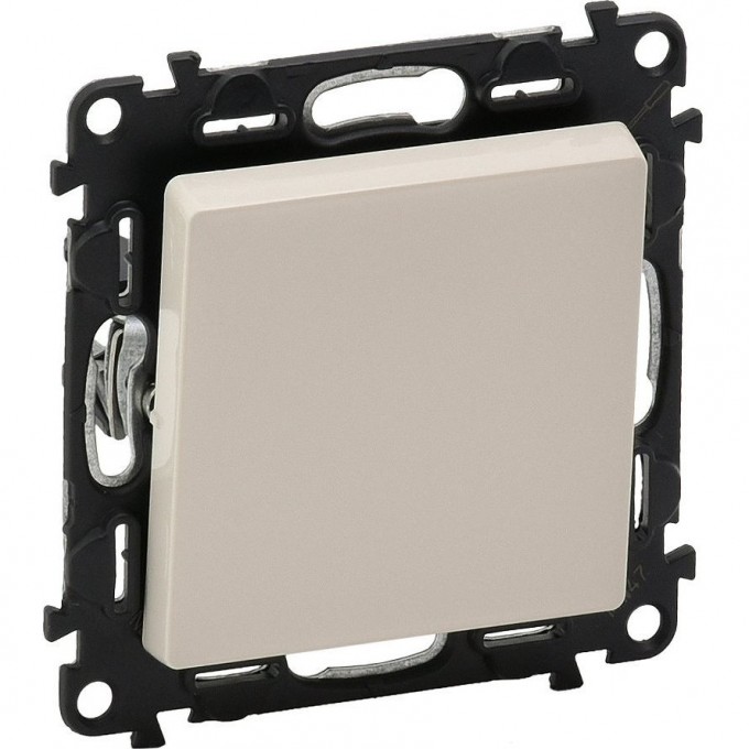 Переключатель LEGRAND Valena LIFE 10АХ 250В с лицевой панелью безвинтовые зажимы слоновая кость 752506
