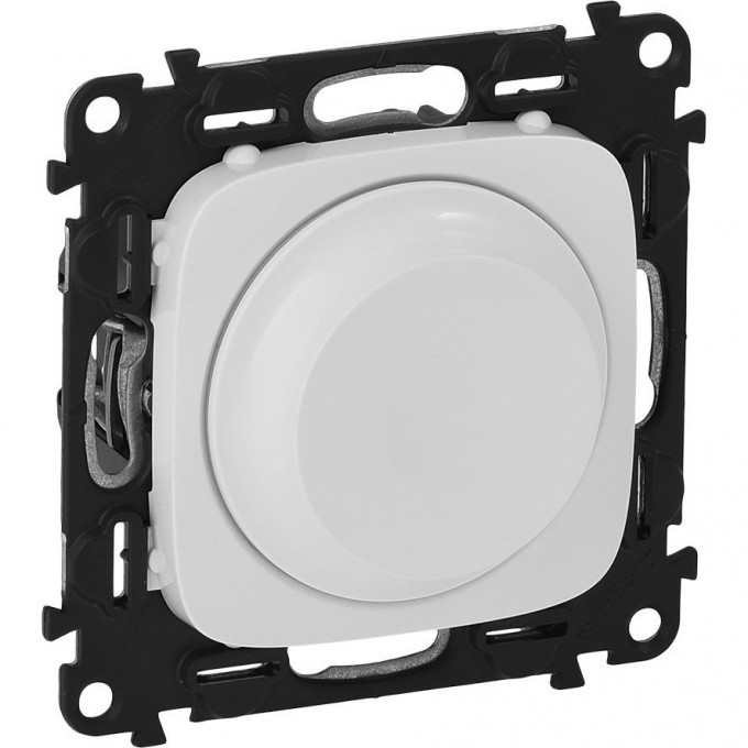 Светорегулятор LEGRAND Valena ALLURE с поворотной ручкой универсальный 300Вт без нейтрали с лицевой панелью белый 752760