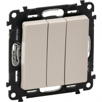Выключатель LEGRAND Valena LIFE трехклавишный 10АХ 250В с лицевой панелью винтовые зажимы слоновая кость Выключатель LEGRAND Valena LIFE трехклавишный 10АХ 250В с лицевой панелью винтовые зажимы слоновая кость