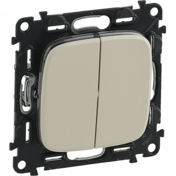 Выключатель Valena ALLURE двухклавишный 10А 250В с лицевой панелью безвинтовые зажимы слоновая кость Выключатель Valena ALLURE двухклавишный 10А 250В с лицевой панелью безвинтовые зажимы слоновая кость