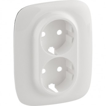 Лицевая панель LEGRAND Valena ALLURE для двойной силовой розетки 2х2К+З белая Лицевая панель LEGRAND Valena ALLURE для двойной силовой розетки 2х2К+З белая