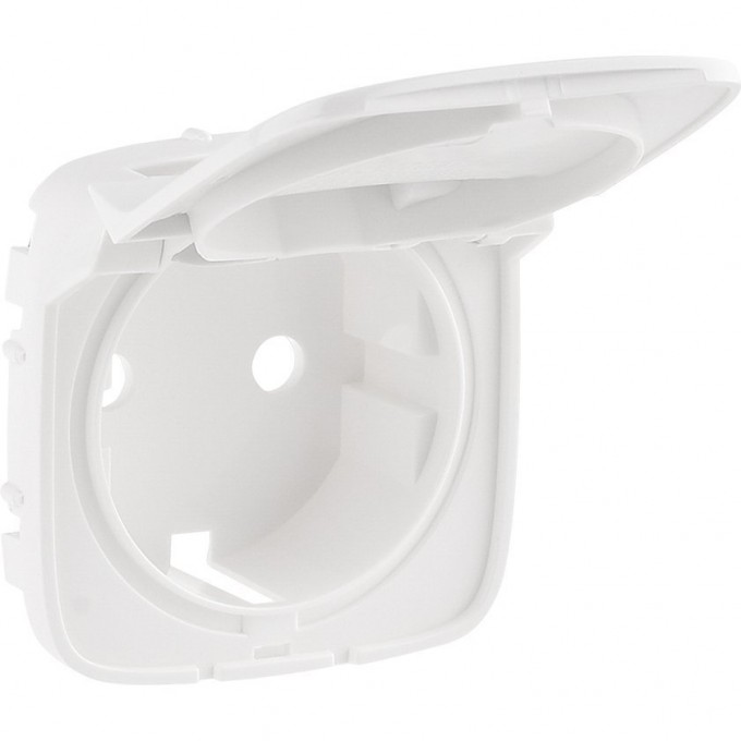 Лицевая панель LEGRAND Valena ALLURE для розетки 2К+З с крышкой белая 754845