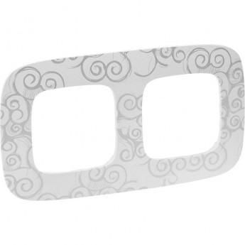 Рамка LEGRAND Valena ALLURE 2-постовая универсальная нарцисс хром