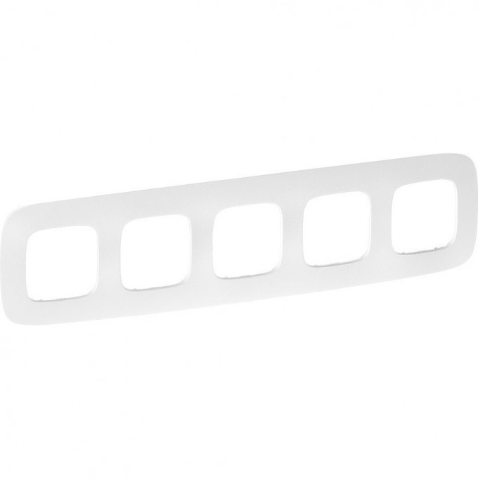 Рамка LEGRAND Valena ALLURE 5-постовая универсальная тиснение белое 754375