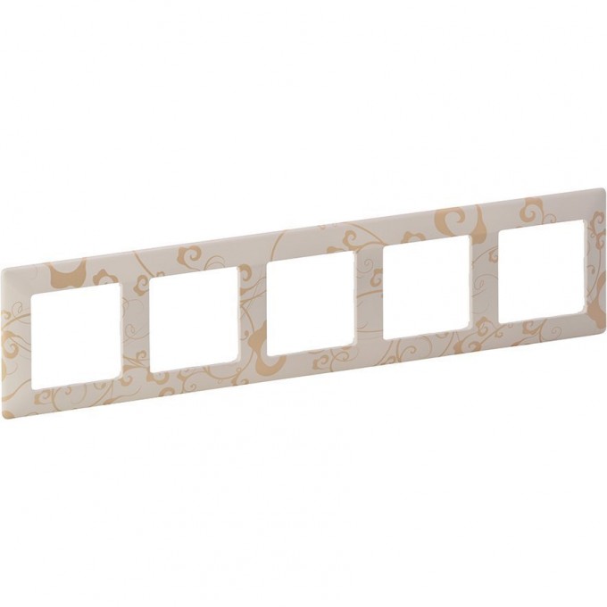 Рамка LEGRAND Valena LIFE "Ампир бежевый", 5-постовая универсальная, бежевый 754115