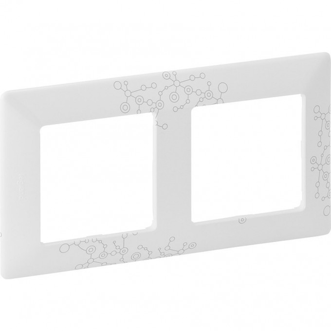 Рамка LEGRAND Valena LIFE "Эл Грей", 2-постовая универсальная, белый 754122