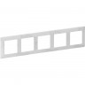 Рамка LEGRAND Valena LIFE "Эл Грей", 5-постовая универсальная, белый 754125