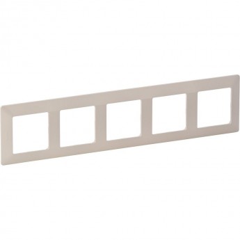 Рамка LEGRAND Valena LIFE "Слоновая кость", 5-постовая универсальная, кремово-белый