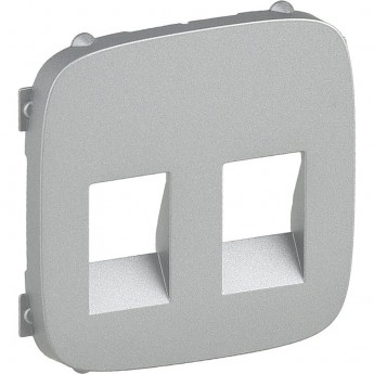 Лицевая панель LEGRAND Valena ALLURE для аудиорозетки с пружинными зажимами двойной алюминий Лицевая панель LEGRAND Valena ALLURE для аудиорозетки с пружинными зажимами двойной алюминий