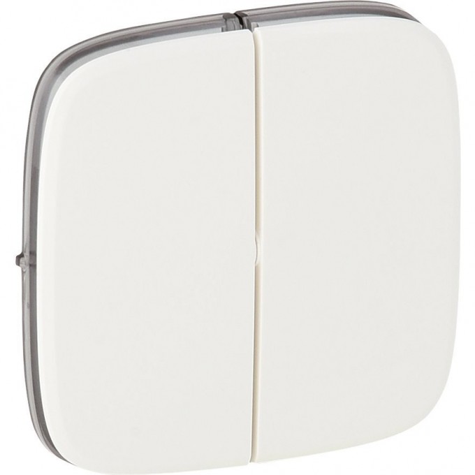 Лицевая панель LEGRAND Valena ALLURE для двухклавишного выключателя белая 755025