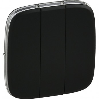 Лицевая панель LEGRAND Valena ALLURE для выключателя трехклавишного антрацит Лицевая панель LEGRAND Valena ALLURE для выключателя трехклавишного антрацит