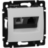 Двойная розетка LEGRAND Valena RJ45 Cat. 5е/6 UTP + RJ11 белый 770080