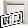 Рамка LEGRAND Valena 2 поста вертикальный и горизонтальный монтаж жемчужный 770472