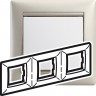 Рамка LEGRAND Valena 3 поста вертикальный и горизонтальный монтаж жемчужный 770473