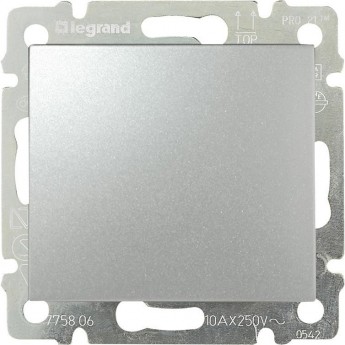Выключатель LEGRAND Valena одноклавишный 10 A 250 В алюминий