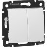Выключатель LEGRAND Valena двухклавишный 10 A 250 В белый 774405